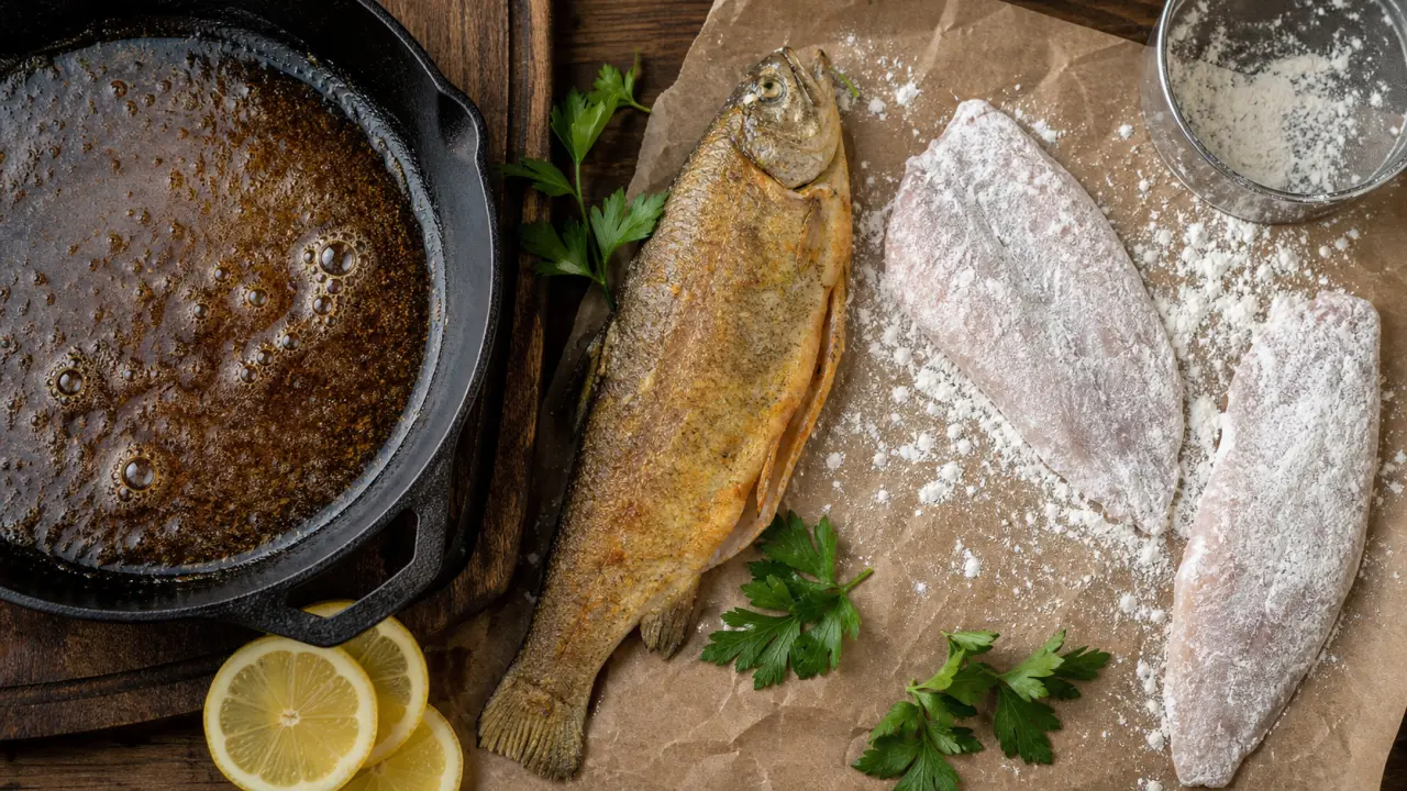 Cuisson truite poele : truite dorée et croustillante en poêle