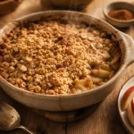 Dessert d automne aux pommes et poires, crumble