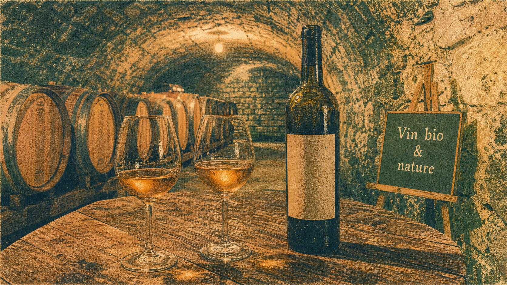 Domaine vigne vin bio en Ardèche organic wine : dégustation en cave à Lagorce