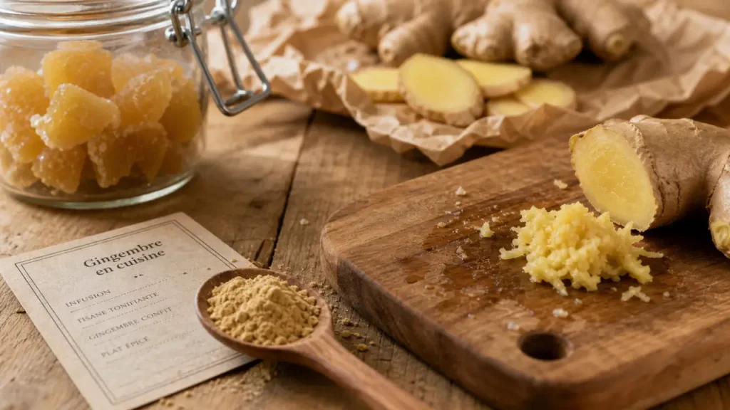Gingembre en cuisine : choisir la bonne forme, bien le conserver et le doser