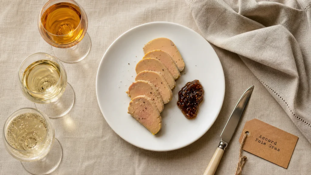 Foie gras et vin : moelleux, blanc sec, rouge ou champagne, que choisir ?