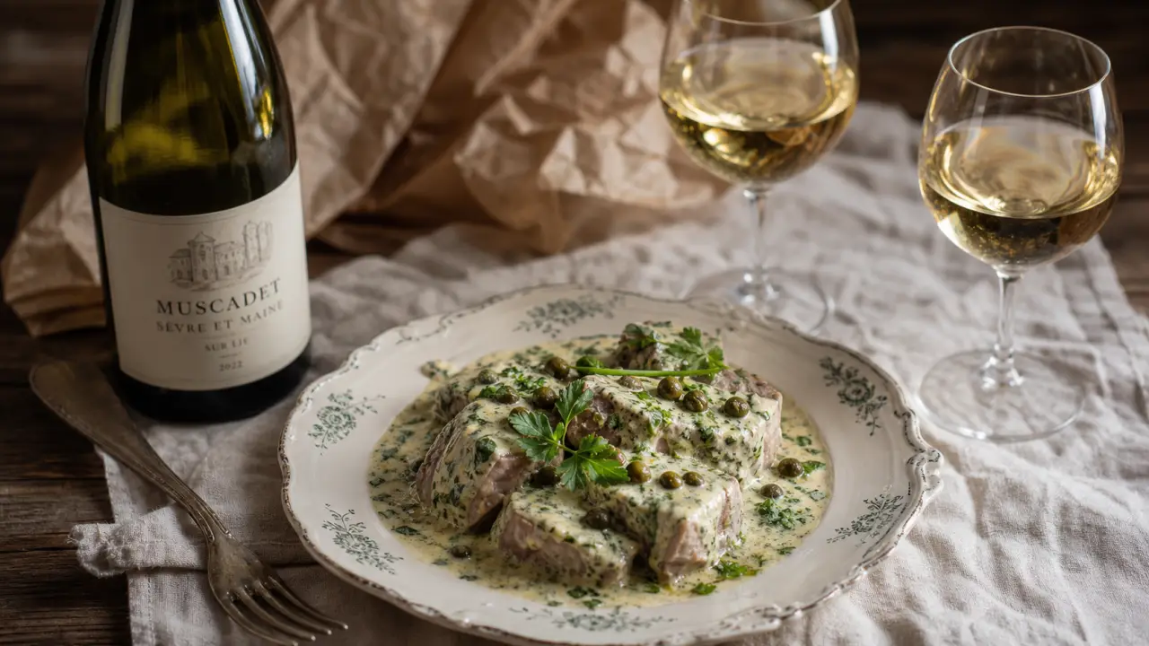 Quel vin servir avec une tête de veau sauce gribiche : Muscadet blanc sec