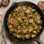 Recette choux de bruxelles lardons, poêlée dorée et lardons