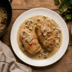 Recette paupiette de poulet à la crème : poulet doré et sauce onctueuse aux champignons