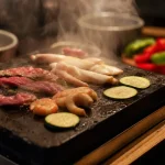 Recette pour pierrade : viande et légumes sur pierre chaude