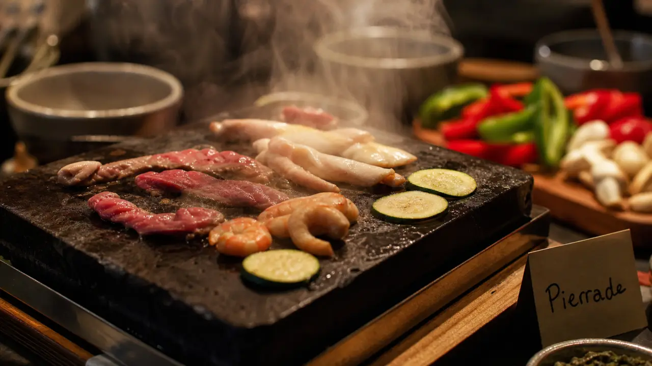 Recette pour pierrade : viande et légumes sur pierre chaude