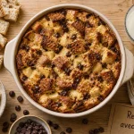 Recettes avec pain : pudding de pain aux pommes et chocolat