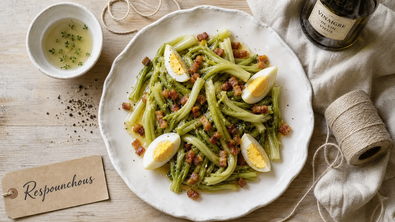 Respounchous recette : salade tiède au vinaigre
