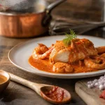 Sauce armoricaine recette nappant poisson, crevettes, fumet, cognac