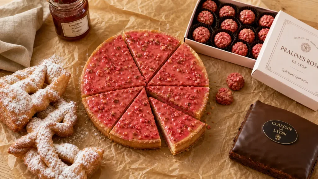 Praline rose, bugnes ou coussin de Lyon : quelle spécialité sucrée goûter sans les confondre ?