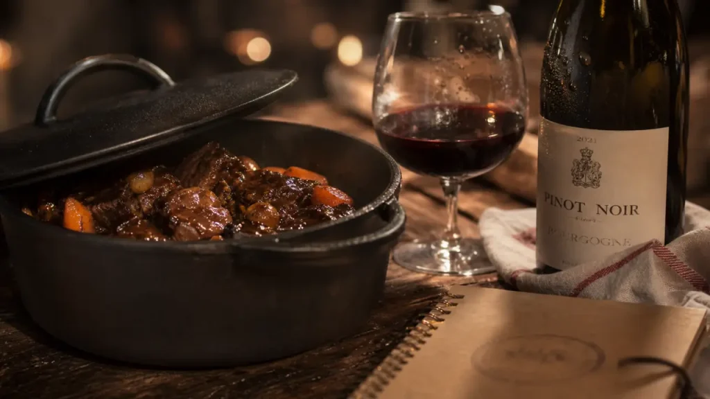 Bœuf bourguignon : le vin rouge souple qui donne une sauce riche sans amertume