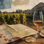 bordeaux journée balade gourmande et vignobles du médoc, verre de vin et carte du Médoc