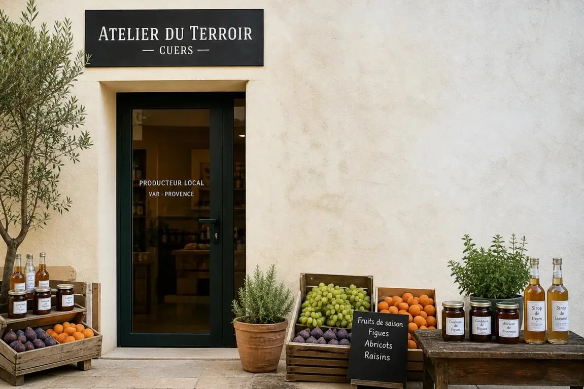 Provence Gourmande produits du terroir dans une boutique artisanale à Cuers