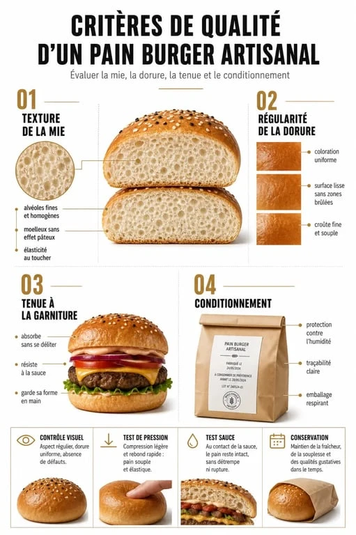 Critères de sélection d'un fournisseur de pain burger artisanal