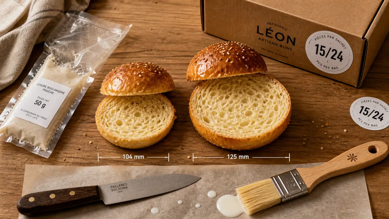 Fournisseur pain burger artisanal : pains burger dorés, 4 goûts
