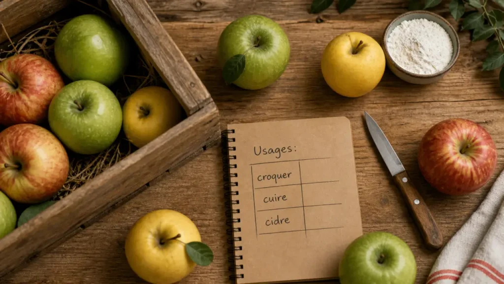 Pommes à croquer, à cuire, à cidre : choisir la bonne variété selon l’usage