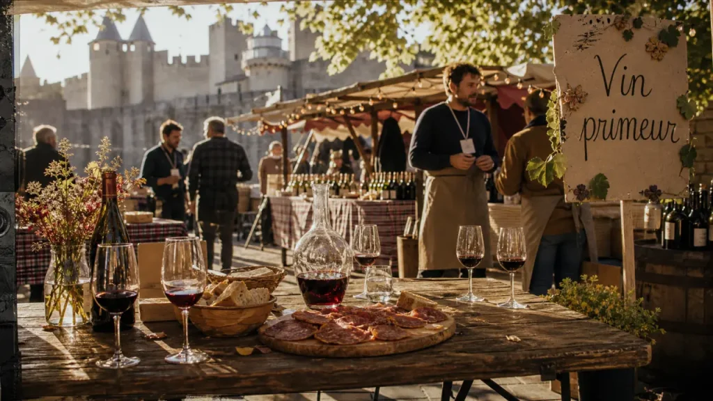 Vin primeur à Carcassonne : le troisième jeudi d’octobre, Place Carnot et les repères utiles
