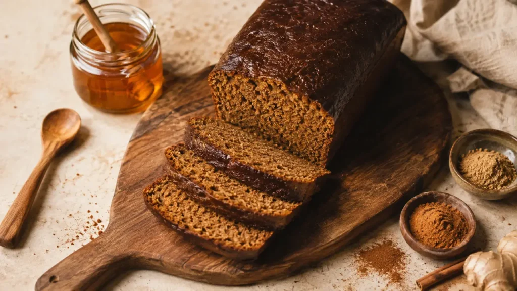 Pain d’épices alsacien artisanal : 160 °C, miel fondu et repos pour un moelleux net