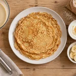 Crepes recette sans sucre, pile dorée et pâte sans sucre