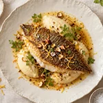Recette gastronomique poisson : turbot rôti croustillant